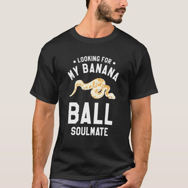 T-shirt À la recherche de mon âme sœur Python boule banane (Devant)