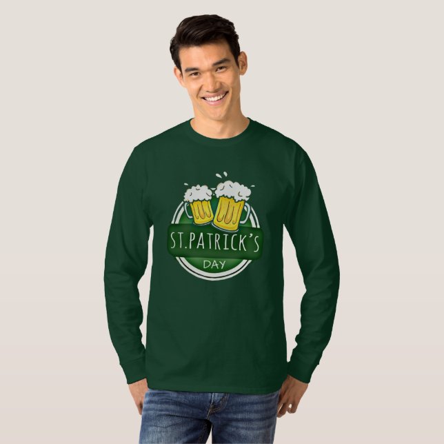 T-shirt À la Saint-Patrick Bières Vertes (Devant entier)