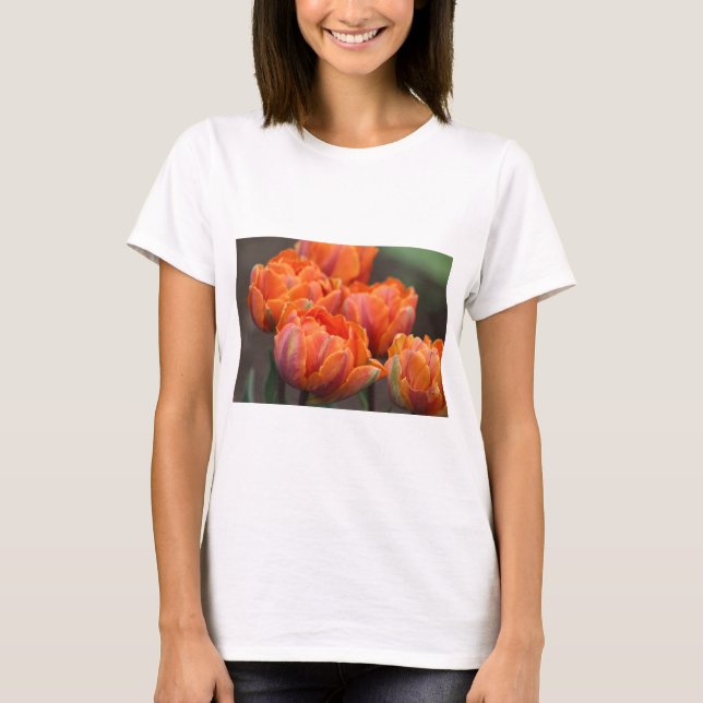 T-shirt à la tulipe orange (Devant)