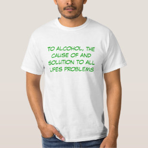 T-shirt À l'alcool, à la cause de et à la solution à t