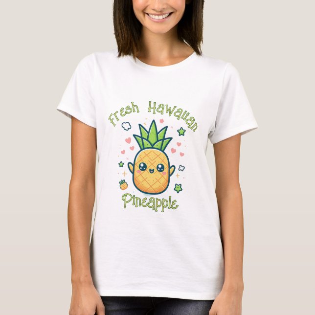 T-shirt à l'ananas frais d'Hawaï (Devant)