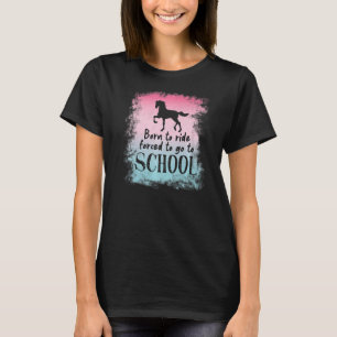 T-shirt À L'École Pour L'Équitation Cheval Premium