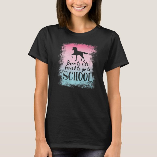 T-shirt À L'École Pour L'Équitation Cheval Premium (Devant)
