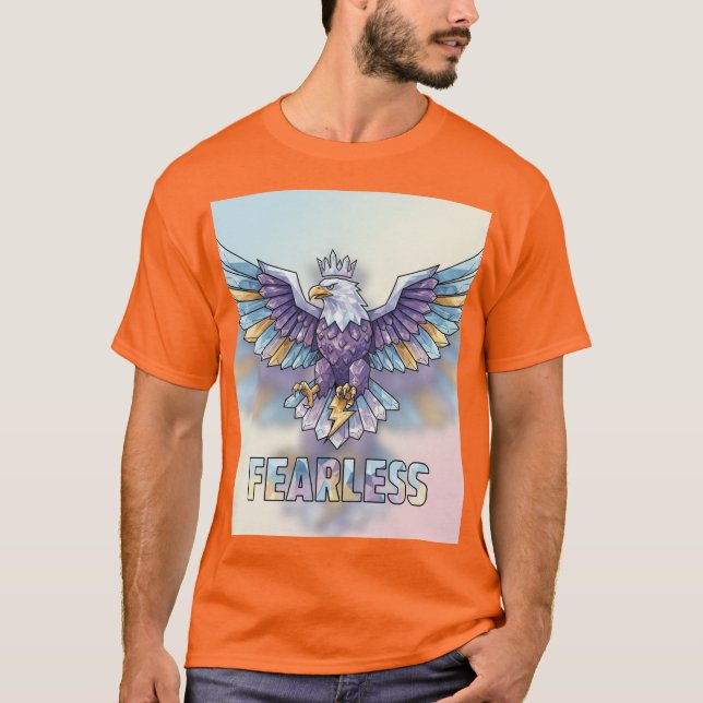 T-shirt à l'emblème de l'aigle de cristal sans peu (Devant)