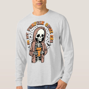 T-shirt À l'ère de l'épice Citrouille   Skeleton   Avant e