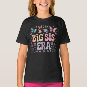 T-shirt À l'Ère de Ma Grande Sœur Papillon Floral Mignon