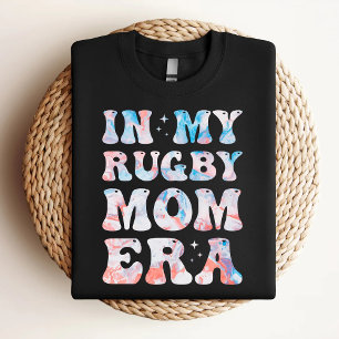 T-shirt À l'ère de ma mère de rugby Coloré Maman de rugby