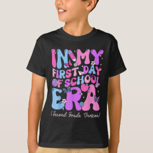T-shirt À l'ère de ma première journée d'école Fille 2e an
