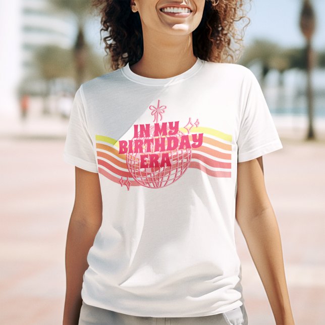 T-shirt À l'ère de mon anniversaire Rétro Boule à facettes (Créateur téléchargé)