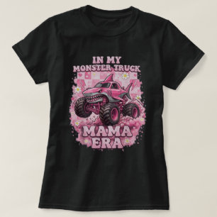 T-shirt À l'ère de mon camion monstre maman rose requin mo