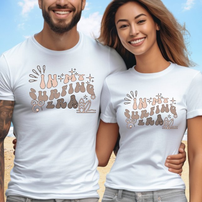 T-shirt À l'ère de mon surf texte personnalisé sur le dos (Créateur téléchargé)