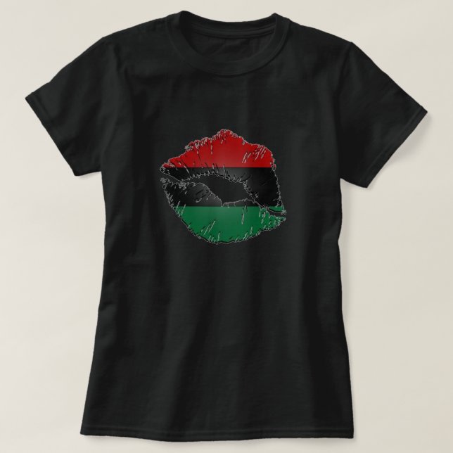 T-shirt à lèvres afrocentrique (Design devant)