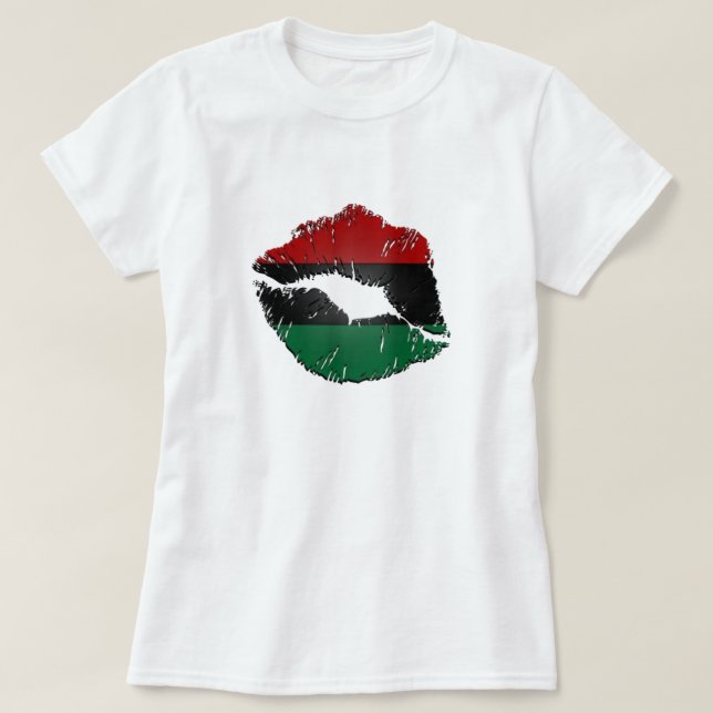 T-shirt à lèvres afrocentrique (Design devant)