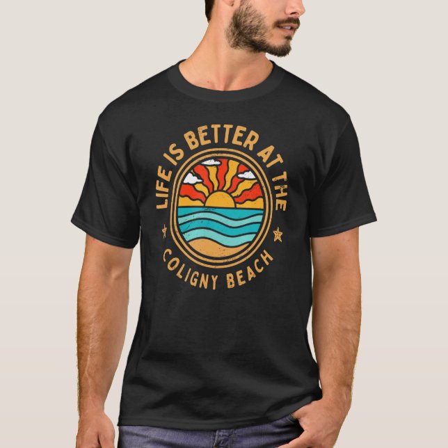 T-shirt à l'Humour océanique de Coligny Beach (Devant)