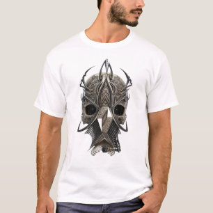 T-Shirt à l'impression de crâne tribal gothique