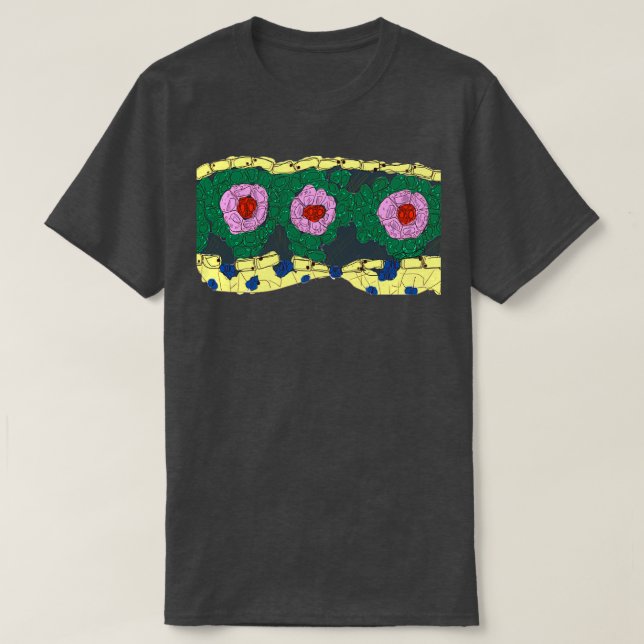 T-shirt à l'intérieur d'une feuille (Design devant)