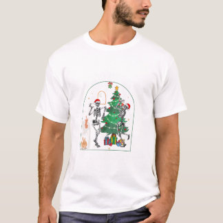 T-shirt À L'Intérieur Mais Jolly Danser Squelette