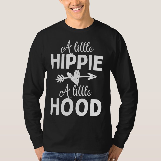 T-shirt A Little Hippie A Little Hood Hippie (Devant)