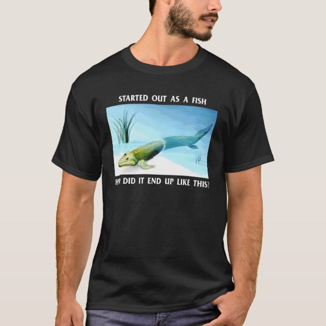 T-shirt À l'origine un poisson Comment en est-il arrivé là (Devant)
