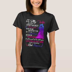 T-shirt À ma femme, je t'aime tellement, du mari à