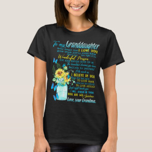 T-shirt À Ma Petite-Fille N'Oublie Jamais Que Je T'Aime
