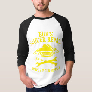 T-shirt à manches 3/4 avec logo BSR jaune