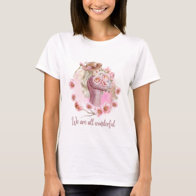T-shirt à manches courtes avec une belle poupée im (Devant)