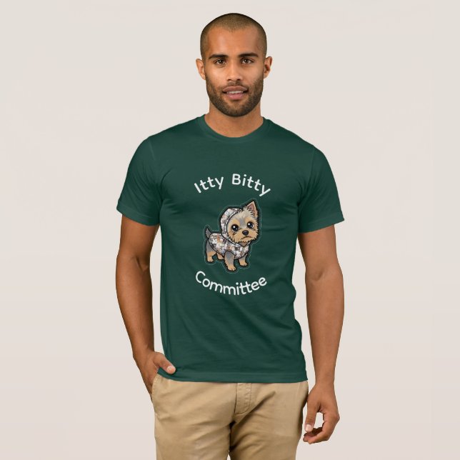 T-shirt à manches courtes avec yorkshire mignon (Devant entier)