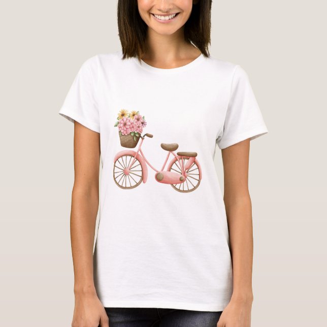 T-shirt à manches courtes pour femme – Coton doux  (Devant)