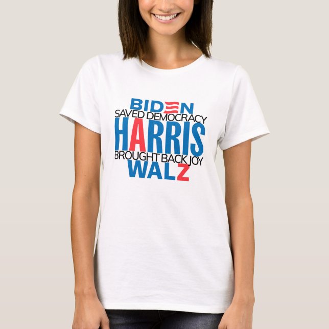 T-shirt à manches courtes pour femmes Harris/Walz  (Devant)