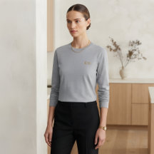 Chemise à manches longues brodée personnalisée min