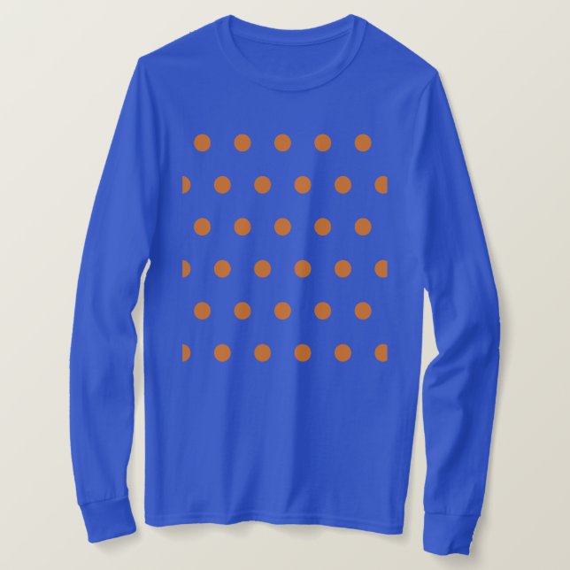 T-shirt à manches longues à points Polka (bleu et  (Design devant)