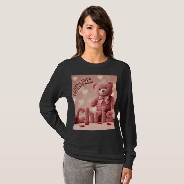 T-Shirt à manches longues avec amour pour Chris Te (Devant entier)