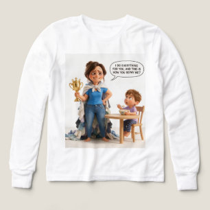 T-shirt à manches longues avec citation drôle sur