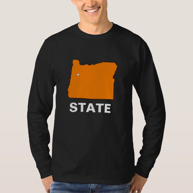 T-shirt à manches longues avec contour de l'état d (Devant)