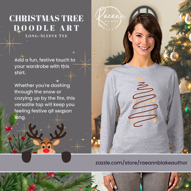T-Shirt à manches longues avec dessin de sapin de  (Créateur téléchargé)
