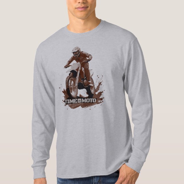 T-shirt à manches longues avec motif graphique pou (Devant)