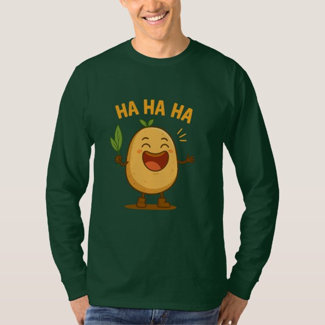 T-Shirt à manches longues avec une pomme de terre  (Devant)