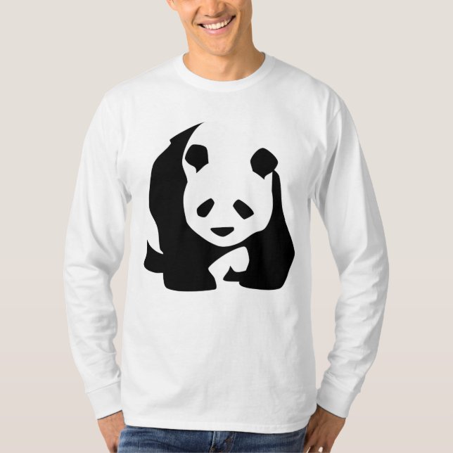 T-shirt à manches longues BIG Panda pour hommes (Devant)