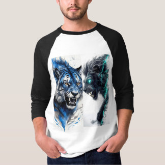 t-shirt à manches longues blanc et noir