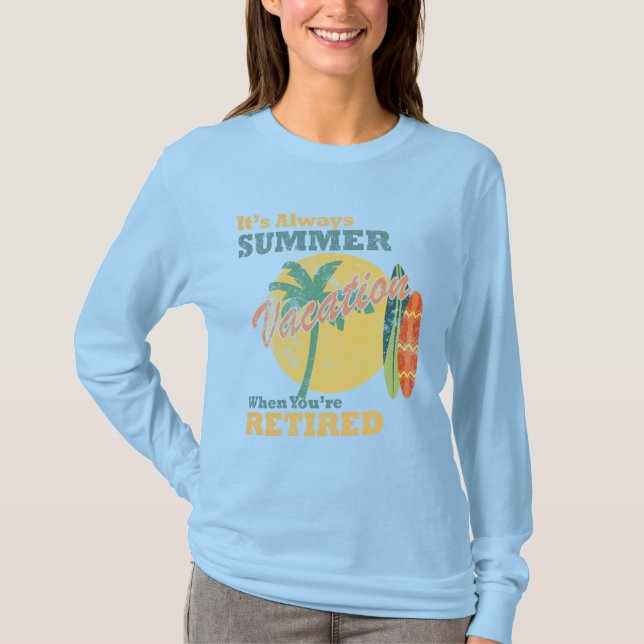 T-shirt à manches longues bleu pour femmes Bliss (Devant)