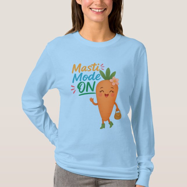 T-shirt à manches longues Cute Carrot Masti Mode O (Devant)
