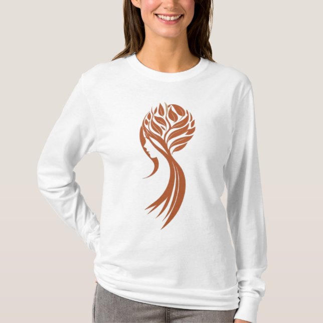T-shirt à manches longues de base pour femmes élég (Devant)