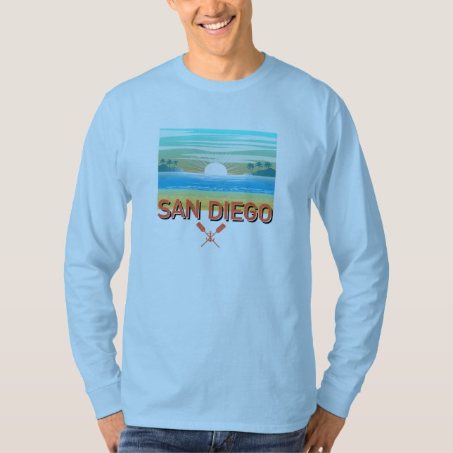 T-shirt à manches longues de base San Diego Design (Devant)