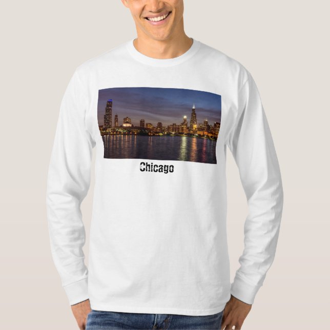 T-Shirt à manches longues de la nuit de Chicago (Devant)