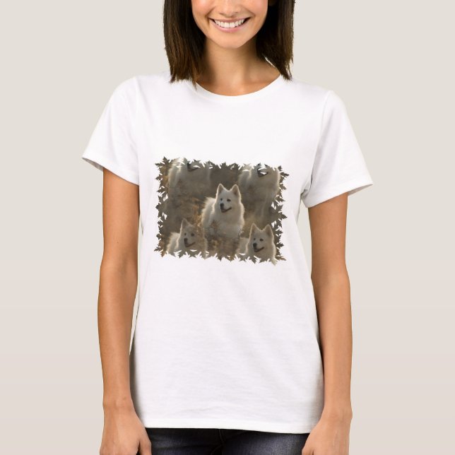 T-Shirt à manches longues de la race de Chien Samo (Devant)