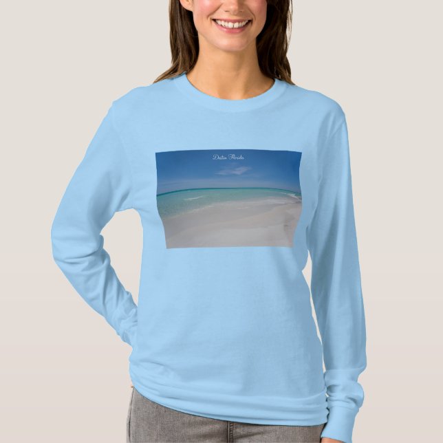 T-shirt à manches longues Destin Floride Plage (Devant)