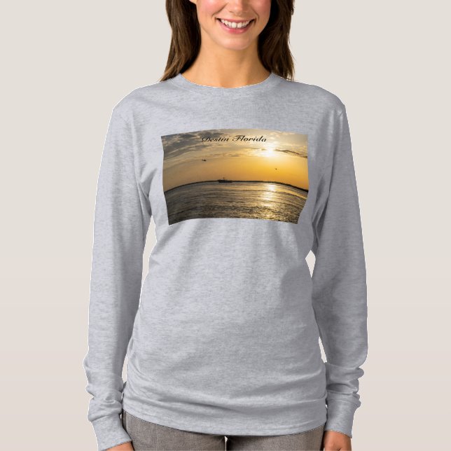 T-shirt à manches longues Destin Sunset And Helico (Devant)