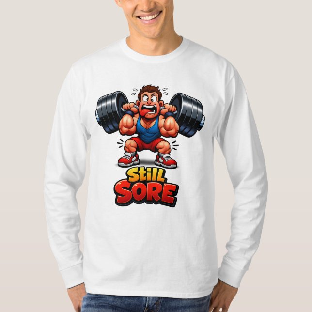 T-shirt à manches longues drôle pour la salle de s (Devant)