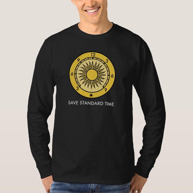 T-shirt à manches longues foncées du logo SST (Devant)